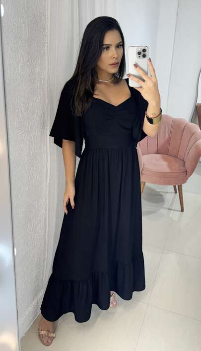 VESTIDO LINDA - PRETO